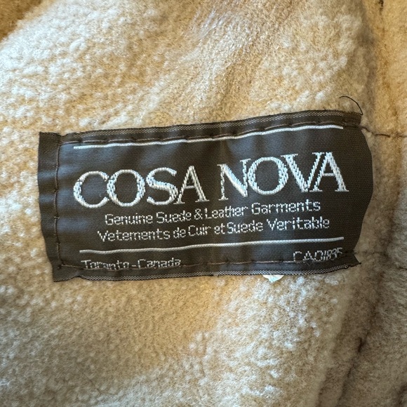 Vintage Cosa Nova suede & fur collar long coat - Picture 7 of 10